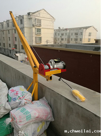 厂房楼房建设物料吊运案例